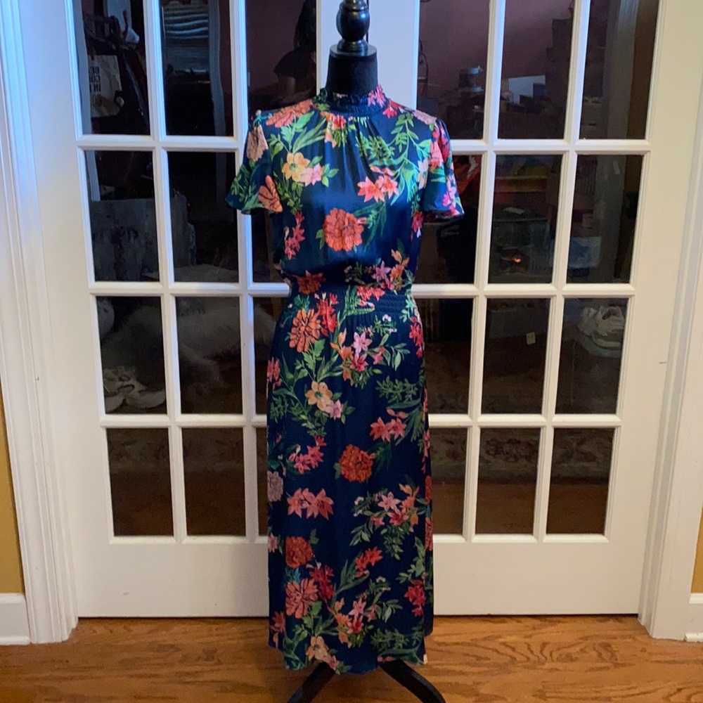 Laundry by shelli segal midi dress with mock neck